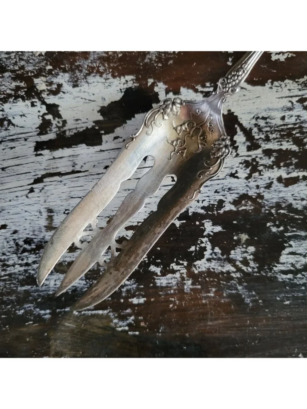 Antique Rogers Bro A1 1847 Silverplate Pierced Pastry/Cake Serving Fork 7.5